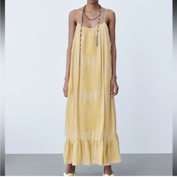 Zara Yellow Maxi Dress - Picture 1 of 7